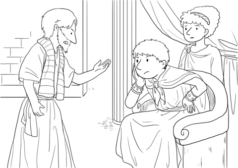 Acts 24 24 Paul And Felix Coloring Page